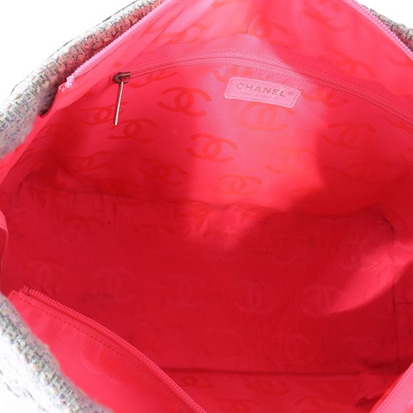 Chanel Grey Quilted Tweed Ligne Cambon Tote - Picture 4 of 7